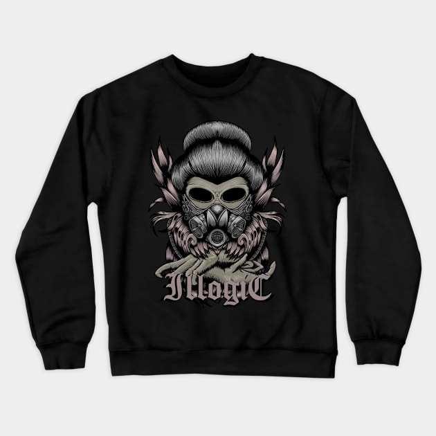 Geisha skull ILLOGIC Crewneck Sweatshirt by CNX